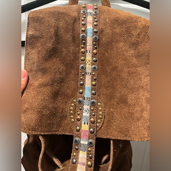 Free People Brown Suede Backpack - Picture 2 of 13
